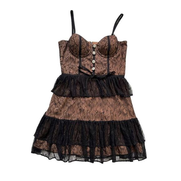 MAJORELLE Carley Mini Dress in Black‎ - Picture 2 of 11